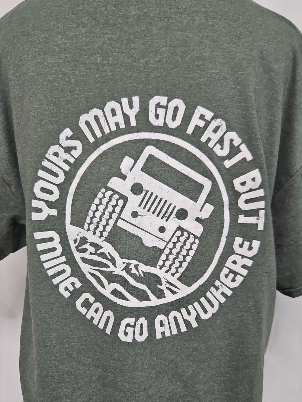 Cades Cove Jeep Outpost Olive Green Short-Sleeve Off-Road Graphic Tee